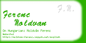 ferenc moldvan business card